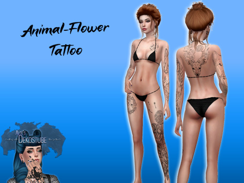 Facebook Follower GiftAnimal-Flower Tattoo⚫️  1 swatches⚫️  works with all Skins Tag me @alixdekostu