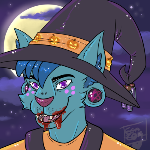 icon commission for  Kitty_kat4598@twitter! Their kitty Venus in some witchy/halloween attire!