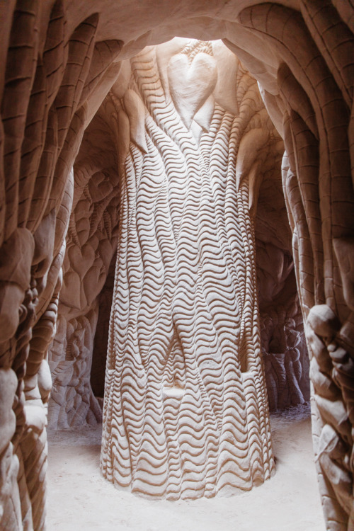 Robert “Ra” Paulette&rsquo;s hand carved &quot;Tree of Human Kindness&quot; art cave in New Mexico.