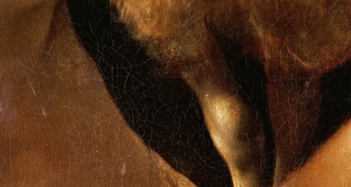 brittlebodies:Saint John the Baptist (detail), 1602-1603, Caravaggio.
