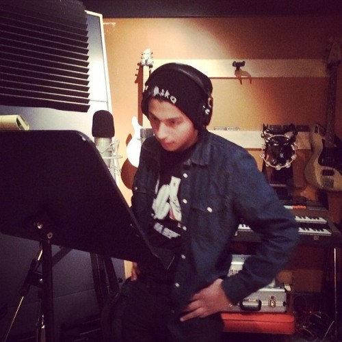@vincemira recording some lowwwwww cowboy vocals for #midnightveil ! (at ground control recording )