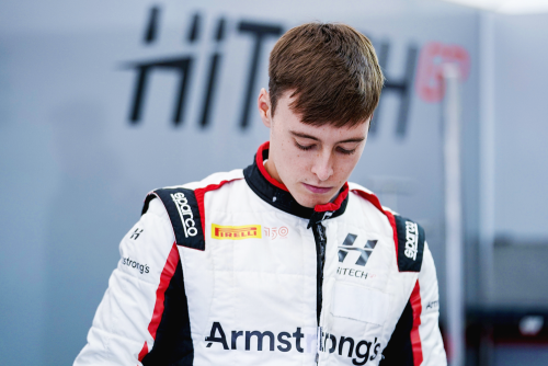  Marcus Armstrongof Hitech GP prepares to drive in the Qualifying of Round 3: Imola of the Formula 2