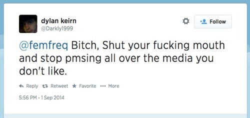 femfreq:  Yes please, explain to me again how this has nothing to do with sexism. [TRIGGER WARNING for extreme misogyny, gendered slurs, sexual harassment, sexual violence, victim blaming, graphic rape and death threats]      I’m a gamer. And a