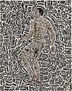 ohthentic:  thefashioncomplex: Untitled (Bill T. Jones), Keith Haring, 1984  Oh 