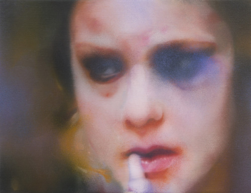 Johannes Kahrs (German, b. 1965, Bremen, Germany) - Untitled (Portrait Mädchen Mit Lippenstift), 201