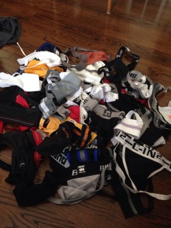 jockbros:  lilbro4bro:  My collection.  Nice bro  Wow I&rsquo;ll have gather mine up now and see what it looks like.  