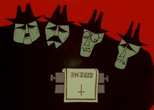 Images from the surreal 1968 Belgian animated short, Sirene. By Raoul Servais (1928).