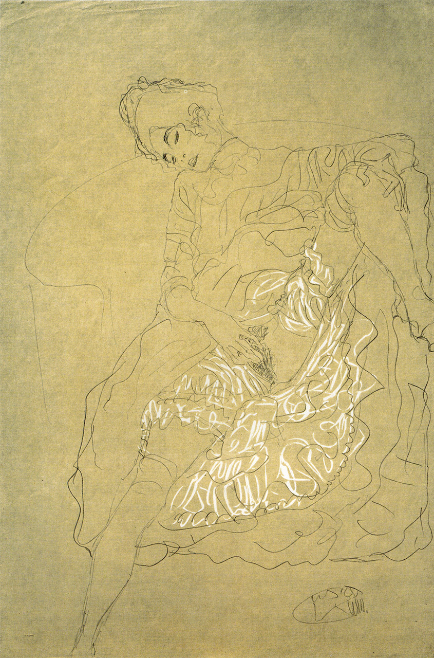 snowce:  Gustav Klimt, Woman Sitting in Armchair, c.1913 