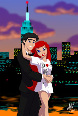 hellyeahdisneyfanart:  Eric &amp; Ariel.