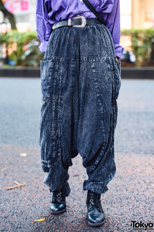 tokyo-fashion:16-year-old Japanese fashion student Airi on the street in Harajuku wearing a vintage 