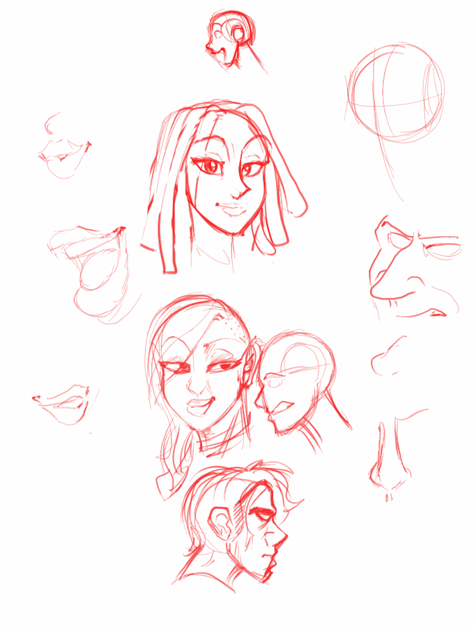 thestripedwurf:  more android tablet doodles ive done. Trying to practice human faces.