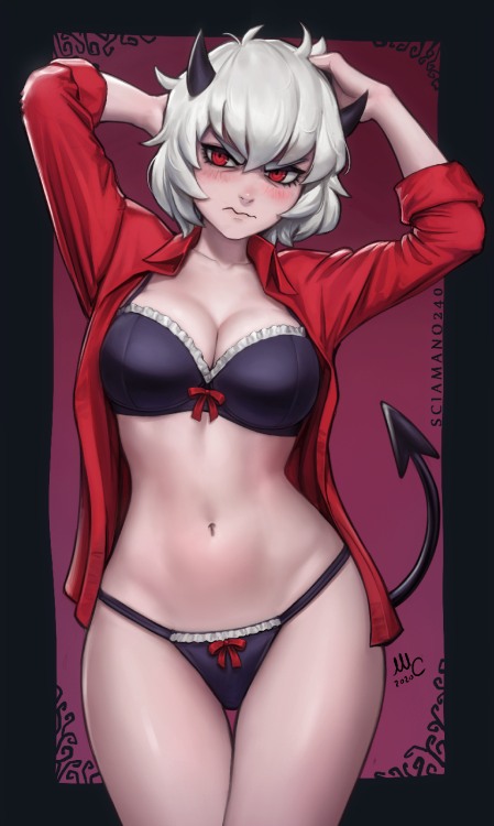 Sciamano240:    Malina From Helltaker, Made For The Lillypadarts Weekly. She’s