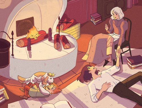 karynslee:My happy, contented Howl’s Moving Castle family for @foundfamilyzine that I’m organizing w