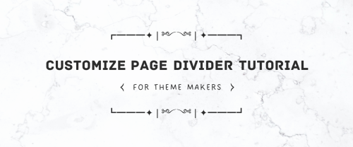 glenthemes: *₊。CUSTOMIZE PAGE DIVIDER TUTORIAL In this tutorial I’ll demonstrate how to add di