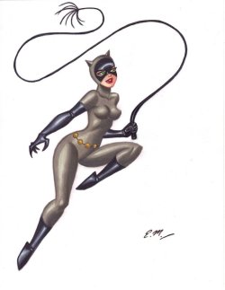   Catwoman Colored Sketch By Em-Scribbles  