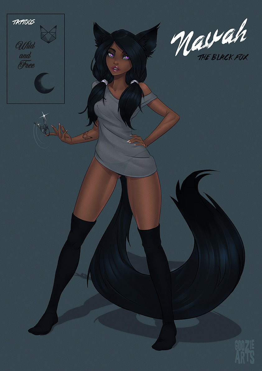 goozieart:Here’s my latest OC Navah, which Heafoxy was so kind to draw already.