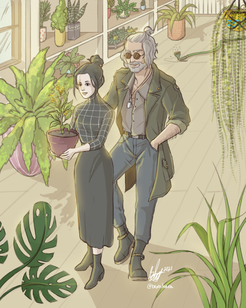 inverted-typo:Can’t get the idea of Donna and Karl going plant shopping then bringing them bac