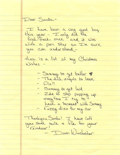 hollyjollyunicorn:  Dear Santa…
