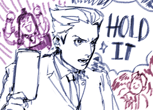 Ace Attorney doodles >:)