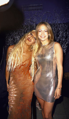 Donatella Versace and Jennifer Lopez, 1999