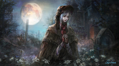 Bloodborne FanArt commission  Oreki Genya www.artstation.com/artwork/KaOQkx