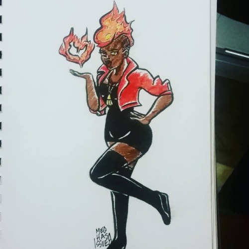 Inktober Day 19: A quick little Amira/Red from Monster Prom for today&rsquo;s prompt, &ldquo