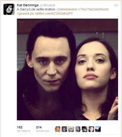squirrelofchristmas:  askmeifimadalek:  boneycircus:  you’re welcome.  damn darcy looks so much like loki i think they’re related think about it, they’re both dark-haired, fair-skinned, beautiful sassy bitches who hate the world  not to mention