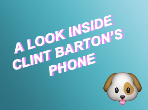 bartonovs:  clint barton’s phone, probably(insp)