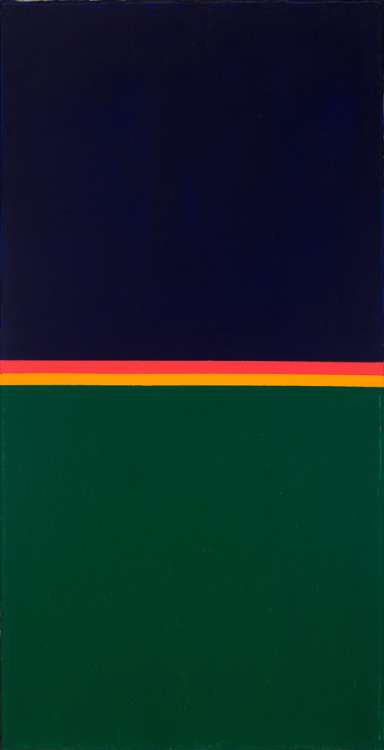 hipinuff: Max Bill (Swiss: 1908-1994), Kondensation Von Komplementar Faben, 1969. Oil on canvas.