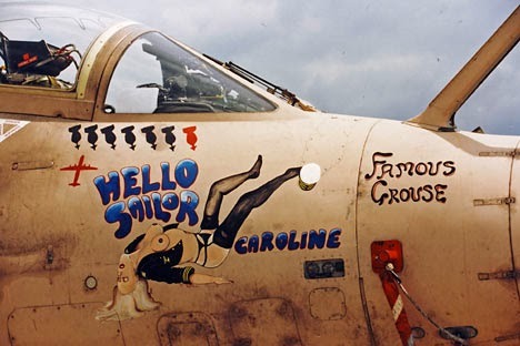 fcba:  Blackburn Buccaneer nose art during the Gulf War. (Photo)