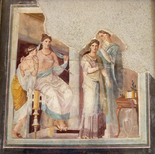 Dressing a priestess or bride,found in the palaestra of the Forum Baths at Herculaneum,79 A.D.