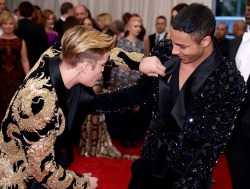 tabloidheat101:  Justin Bieber &amp; Olivier Rousteing at Met Gala 2015,   #Bromance