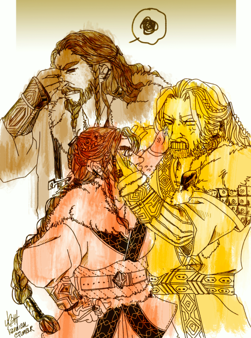 kannibal:Derps of Durin“You thtoooopid ath COAL, Frerin!” Dís was spraying as she