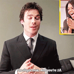 blackgirlwhiteboylove:  niansomerhalder: “My celebrity crush is Ian Somerhalder.”  💋😝  UGH