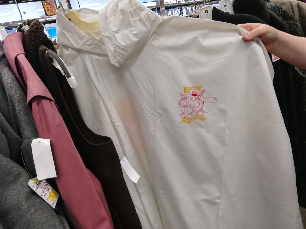 randomitemdrop: shiftythrifting: what I could only fathom as a burger king poncho,