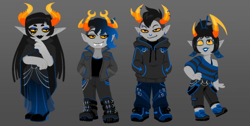 lil project iv been working onhere are the higher half of the hemospectrum from Hiveswap in Aleph Nu