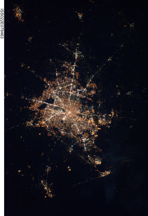 Houston lights at night