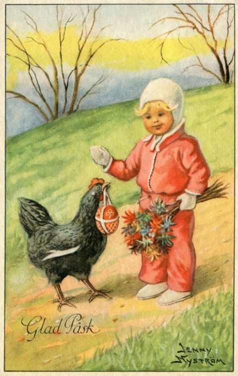 German vintage easter postcard