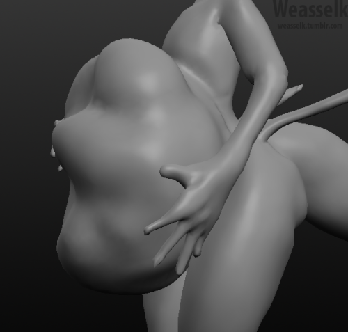 weasselk:My first 3D vore model which I made during last stream. nice~ ;9