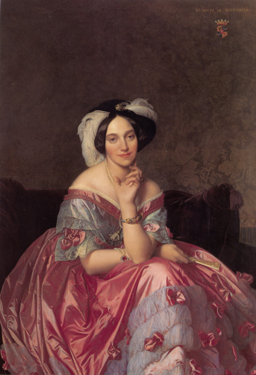 Jean-Auguste-Dominique Ingres, Portrait de la baronne de Rothschild 1848, oil on canvas, 141.9 x 101