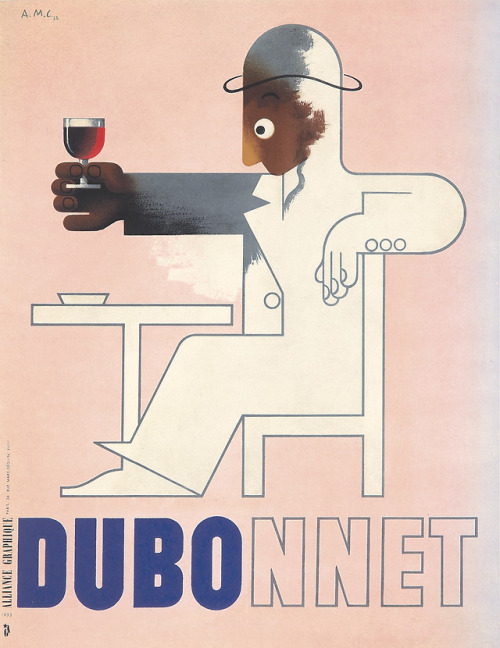 Dubonnet. 1933. A. M. Cassandre.Each: 11 5/8 x 15 in./29.5 x 38 cmCassandre’s most popular and endur