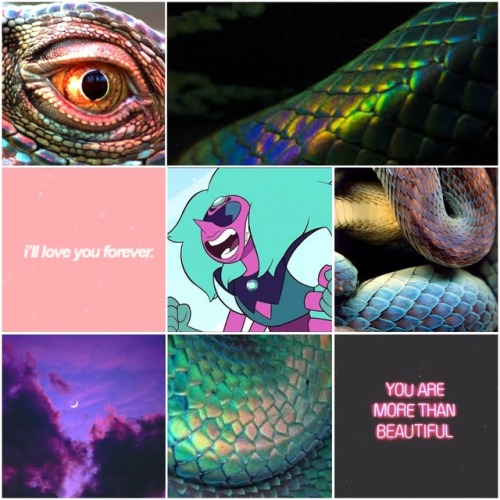 Alexandrite Aesthetic with themes of dragons and loving Steven ~