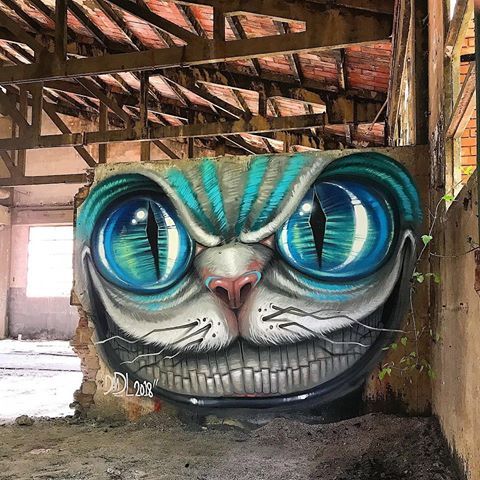emkay320: sixpenceee: Graffiti in abandoned buildings by davidl_bcn  I fucking love this so much    @empoweredinnocence 