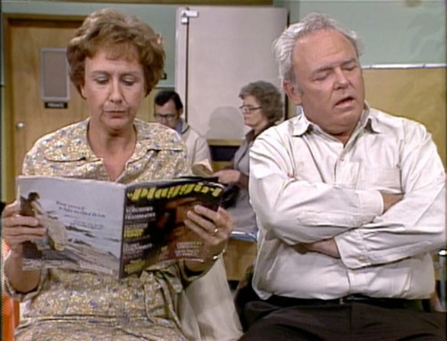 sidekickclubhouse: Edith Bunker reads Playgirl magazine