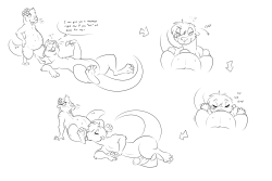 friskyfeathers:your-pal-hal:What a smooth operator! Though this probably isn’t the massage Dot had in mind~! Another gift for Hoot, this time in a bit of a sequence. These otters are too fun to draw, I can’t stop myself haha~He’s going to kill her