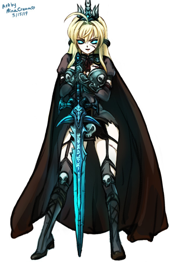 #500 Princess Knight Janne armed with Frostmourne. Normal/undead versions.Commission