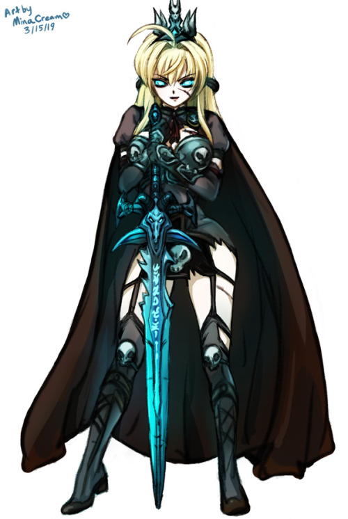 #500 Princess Knight Janne armed with Frostmourne. Normal/undead versions.Commission meSupport me on Patreon