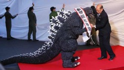 thesamefool:  billybreton:  On June 3rd, 2015 Godzilla was made an official Japanese citizen.  Peace at last