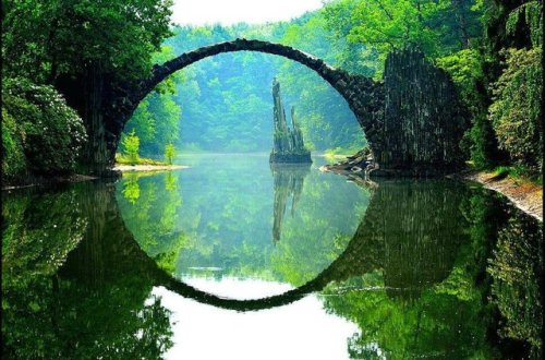 lurker-no-more - burntcopper - Kromlau bridge, Germany, during all...