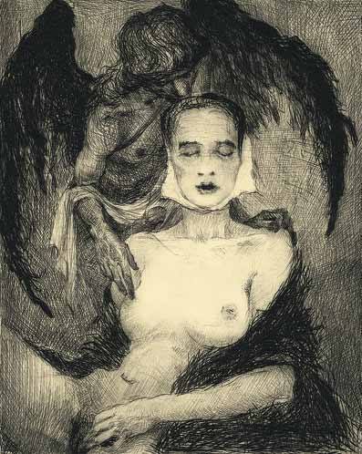 blackpaint20:  son—of-dawn:  Bernd Streiter. Mit schwarzem Engel.  